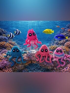 Handmade Crocheted Octopus Soap Saver 100% Cotton